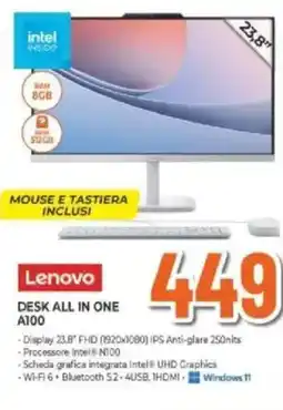 Expert Lenovo DESK ALL IN ONE A100 offerta