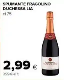 Tigre Amico Spumante fragolino duchessa AIA offerta