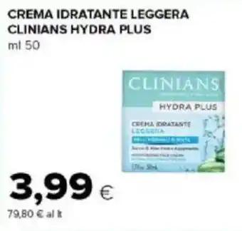 Tigre Amico Crema idratante leggera clinians hydra plus offerta
