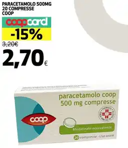 Coop Paracetamolo 20 compresse COOP offerta