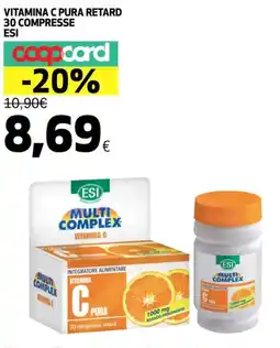 Coop Vitamina C pura retard 30 compresse ESI offerta