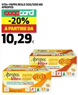 Coop Vita+ pappa reale APROPOS offerta