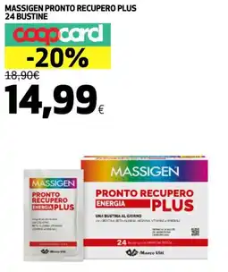 Coop Massigen pronto recupero plus 24 bustine offerta