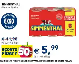 Esselunga Simmenthal di carne bovina offerta
