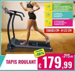 Satur Tapis roulant 130x63 cm-h 122 cm offerta