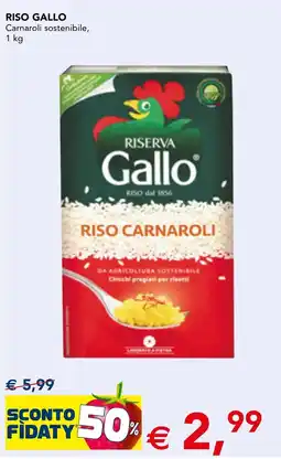 Esselunga Riso gallo carnaroli sostenibile, offerta