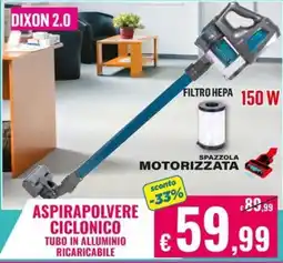 Satur Aspirapolvere ciclonico tubo in alluminio ricaricabile offerta