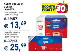 Esselunga Caffè crema e gusto LAVAZZA offerta