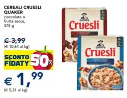 Esselunga Cereali cruesli QUAKER offerta