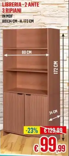 Satur Libreria-2 ante 3 ripiani in MDF offerta