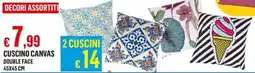 Satur Cuscino canvas double face 45x45 cm offerta