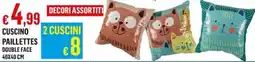 Satur Cuscino paillettes 40x40 cm double face offerta