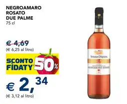 Esselunga Negroamaro rosato due palme offerta