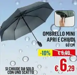 Satur Ombrello mini apri e chiudi 60 cm offerta