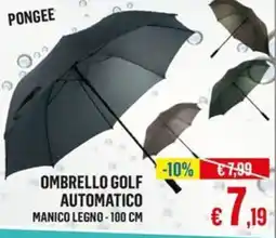 Satur Ombrello golf automatico manico legno - 100 cm offerta