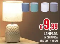 Satur Lampada in ceramica 13 cm - H 27 cm offerta