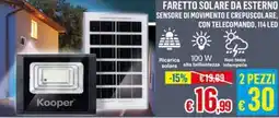 Satur Faretto solare da esterno offerta