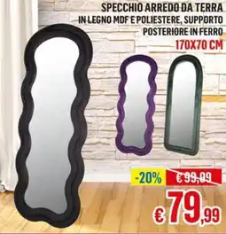 Satur Specchio arredo da terra in legno offerta