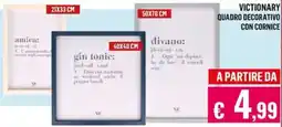 Satur Victionary quadro decorativo con cornice offerta