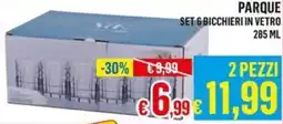 Satur Parque set 6 bicchieri in vetro offerta