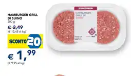 Esselunga Hamburger grill di suino offerta