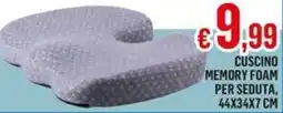 Satur Cuscino memory foam per seduta, 44x34x7 cm offerta