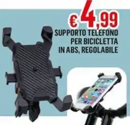 Satur Supporto telefono per bicicletta in abs, regolabile offerta