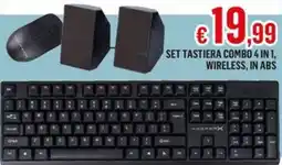 Satur Set tastiera combo 4 in 1, wireless, in abs offerta