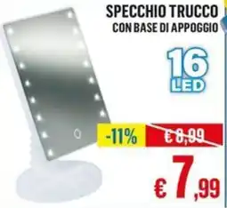 Satur Specchio trucco con base di appoggio offerta