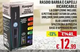Satur Kooper rasoio digitale ricaricabile offerta