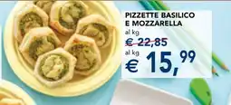 Esselunga Pizzette basilico e mozzarella offerta