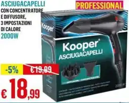 Satur Kooper Asciugacapelli 2000W offerta