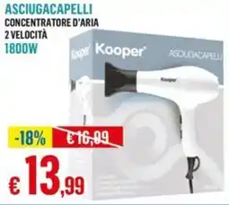 Satur Kooper asciugacapelli 1800W offerta