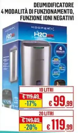 Satur Deumidificatore macchina KOOPER offerta