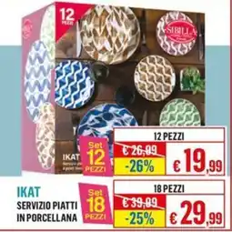 Satur Ikat servizio piatti in porcellana offerta