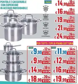 Satur Pentole e casseruole con coperchio in acciaio inossidabile Ø16 cm offerta
