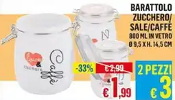 Satur Barattolo zucchero sale/caffe offerta