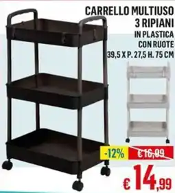 Satur Carrello multiuso 3 ripiani offerta