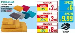 Satur Asciugamano con gancio 40x60 cm offerta