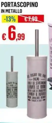 Satur Portascopino in metallo offerta