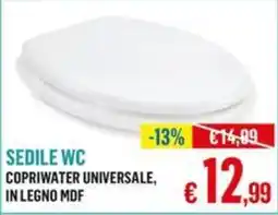 Satur Sedile wc copriwater universale, in legno MDF offerta