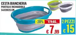 Satur Cesta biancheria offerta
