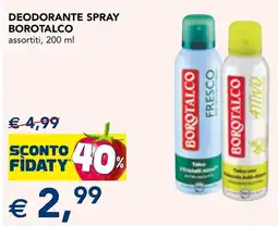 Esselunga Deodorante spray BOROTALCO offerta