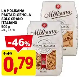 DPiù La molisana pasta di semola solo grano italiano offerta
