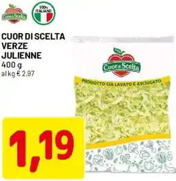 DPiù Cuor di scelta verze julienne offerta