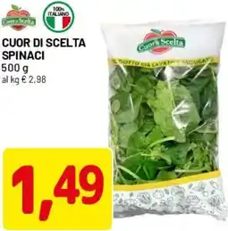 DPiù Cuor di scelta spinaci offerta