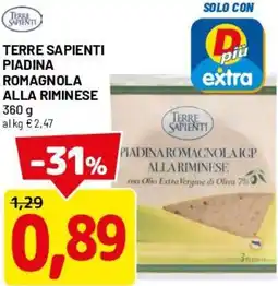 DPiù Terre sapienti piadina romagnola alla riminese offerta