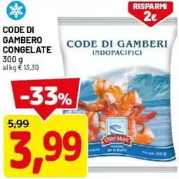 DPiù Code di gambero congelate offerta