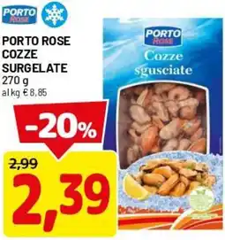 DPiù Porto rose cozze surgelate offerta