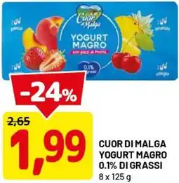 DPiù Cuor di malga yogurt magro 0.1% di grassi offerta